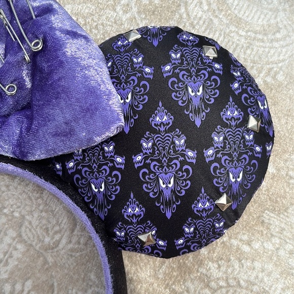 Disney Parks Haunted Mansion Madame Leota Wallpaper Minnie Mouse Ears Headband - Picture 13 of 15